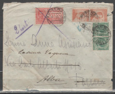 ITALIA 1923 - Lettera Con Espresso 60 C., Effigie 20 C. E 5 C.x2 Annullo Firenze - Marcofilía