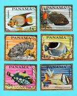 Panama Lot De 11 Timbres Les Poissons - Panama