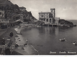 LEVANTO-LA SPEZIA-CASTELLO MIRAMARE CARTOLINA VERA FOTOGRAFIA  VIAGGIATA IL 4-7-1956 - La Spezia