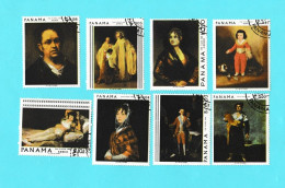 Panama Lot De 13 Timbres Les Tableaux Rembrandt - A Dürer - Ingres - Velasquez - Gainsborough - Goya - Panama