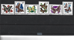 1966 RWANDA 138-43** Papillons - Neufs