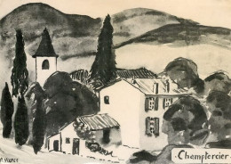 CHAMPTERCIER - Le Village Creation Patrick VOLPES Santonnier   2   (scan Recto-verso)MA2058Ter - Digne