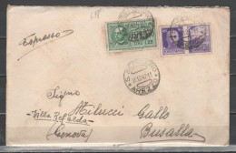 ITALIA 1942 - Lettera (con Testo) Con Espresso 1,25 L. E Propaganda Di Guerra 50 C. Annullo S. Sepolcro - Storia Postale