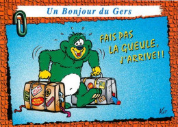 GERS  Un Bonjour  Du Gers Mascotte Ours Vert     28 (scan Recto-verso)MA2056Ter - Auch