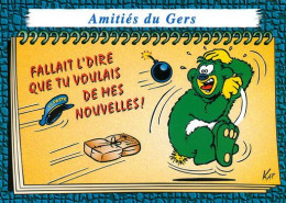 GERS Amitiers  Du Gers Mascotte Ours Vert     24 (scan Recto-verso)MA2056Ter - Auch