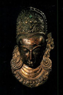 NEPAL Indra Masque En Cuivre Repoussé Photo  33   (scan Recto-verso)MA2056Bis - Népal