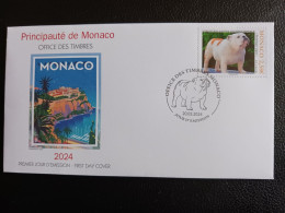 Monaco 2024 Dog Show ENGLISH BULLDOG Chien Hunde Canis Perros Hund Cane 1v FDC PJ - Nuovi