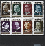 1975 RWANDA 627-34** Papes, Surchargés, Année Sainte - Unused Stamps