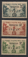 INDOCHINE - 1944 - N°YT. 296 à 298 - France D'Outre-Mer - Série Complète - Neuf Luxe ** / MNH / Postfrisch - Unused Stamps