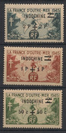 INDOCHINE - 1944 - N°YT. 296 à 298 - France D'Outre-Mer - Série Complète - Neuf Luxe ** / MNH / Postfrisch - Nuevos