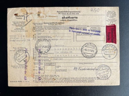 GERMANY 1970 EXPRESS PARCEL CARD MUNCHEN TO CATTOLICA ITALY 30-01-1970 DUITSLAND DEUTSCHLAND EXPRES - Briefe U. Dokumente