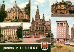 73747110 Liberec Reichenberg Schloesser Rathaus Stadtplatz Hochhaus  - Repubblica Ceca