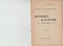 Historique De La Guerre 1914/1918-10éme Escadron Du Train Des équipages-Fougeres-35 - 1901-1940