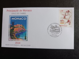 Monaco 2024 Centenary Of The Femina Sports 1924 Gymnastic Club Team 1v FDC PJ - Ungebraucht