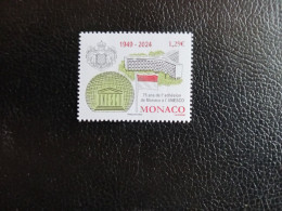 Monaco 2024 75 Years Membership In UNESCO 1949 Flag Coast Arm Buiding 1v Mnh - Ungebraucht