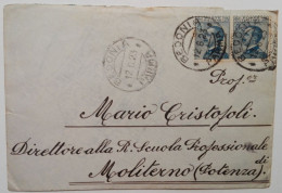1923 - Busta Viaggiata Da Bedonia (PR) A Moliterno (PZ) - Marcofilía