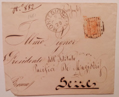 1879 - Busta Viaggiata Da Montegiorgio (AN) A Sezze (RM) - Marcophilia