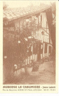 AUBERGE LA CHAUMIERE - Jean Labrit - Rte De Bayonne 40990 ST-PAUL-LES-DAX  58-91-79-81 - Visiting Cards