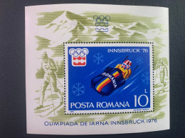 Romania 1976 Winter Olympic Games Souvenir Sheet MNH - Nuevos