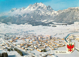 73746380 St Johann Tirol Fliegeraufnahme Mit Kaisergebirge St Johann Tirol - Altri & Non Classificati