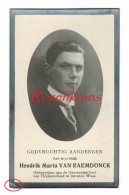 Hendrik Van Raemdonck Onderwijzer Gemeenteschool Thijskenshoek Beveren Waas Belsele Foto Photo Bidprentje Doodsprentje - Obituary Notices