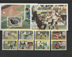 Grenada - Grenadines 1993 Football Soccer World Cup Set Of 8 + 2 S/s MNH - 1994 – USA