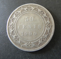 Canada New Foundland 50 Cents 1900 Silver - Canada