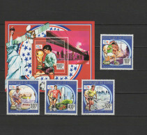 Guinea 1993 Football Soccer World Cup, Space Set Of 4 + S/s MNH - 1994 – USA