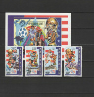 Guinea 1992 Football Soccer World Cup, Space Set Of 4 + S/s MNH - 1994 – Stati Uniti