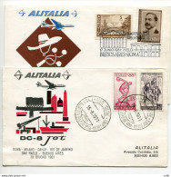 Alitalia Roma/Buenos Aires/Roma Del 16.6.61 - Posta Aerea