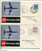 BEA Londra/Roma/Londra Del 1.4.60 - Airmail