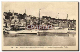CPA Deauville La Plage Fleurie Port De Plaisance Yachts Bateaux - Deauville