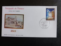 Monaco 2023 Christmas JESUS Mary Joseph Religion Nativity Angel Star 1v FDC PJ - Ungebraucht