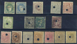España - Lote De Sellos De Correos Usados En Telégrafos (1870 A 1879) - Unused Stamps