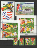 Guyana 1994 Football Soccer World Cup Set Of 4 + 2 Sheetlets + 2 S/s MNH - 1994 – Vereinigte Staaten