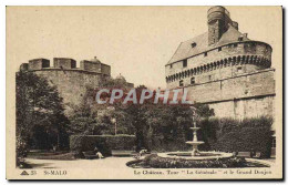 CPA Saint Malo Le Chateau Tour La Generale Et Le Grand Donjon - Saint Malo