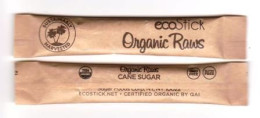 2 Sachets Stick Buchette Sucre USA " Organic Raws " (S284) _Di533 - Sugars