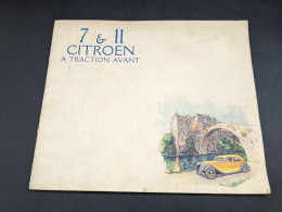 Rare Catalogue Dépliant Citroën Tout Modèle 1935 Traction Avant - Publicidad