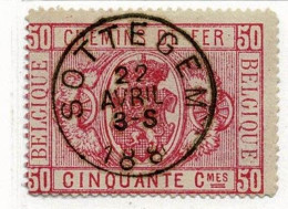 D143   SOTTEGEM     POSTSTEMPEL  OP SPOORWEGZEGEL N° 4 - Used