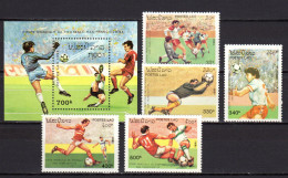 Laos 1991 Football Soccer World Cup Set Of 5 + S/s MNH - 1994 – Estados Unidos