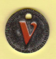 Jeton De Caddie "V" VETHICA Laboratoire Pharmaceutique Vétérinanire (BEAUNE-MEURSAULT Chien) [G]_Je035 - Trolley Token/Shopping Trolley Chip