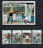 Lesotho 1994 Football Soccer World Cup 4 Stamps + S/s MNH - 1994 – Estados Unidos