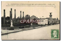 CPA Exposition Lnternationale Des Arts Decoratifs Paris Jardins Floraux Et Architecturaux De Jardins - Tentoonstellingen