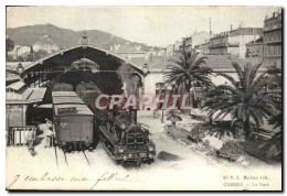 CPA Cannes La Gare Train  - Cannes