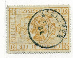 D151  DUBBEL CIRKEL   AVELGHEM     POSTSTEMPEL  OP SPOORWEGZEGEL N° 5 - Used