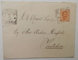 1901 - Timbro Tondo Riquadrato Su 20c Arancio - Poststempel