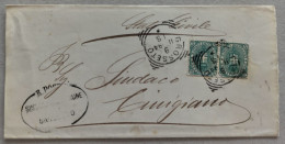 1894 - Busta Destinata Al Sindaco Di Cingiano (Grosseto) Con Timbro Tondo Riquadrato - Poststempel