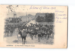 AUBENAS - La Tour Ronde - Passage De Troupes - Très Bon état - Aubenas