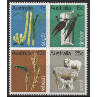 Australien 1969 Grundstoffindustrie Holz Wolle Getreide 418/21 Postfrisch - Nuevos