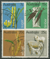 Australien 1969 Grundstoffindustrie Holz Wolle Getreide 418/21 Gestempelt - Gebraucht